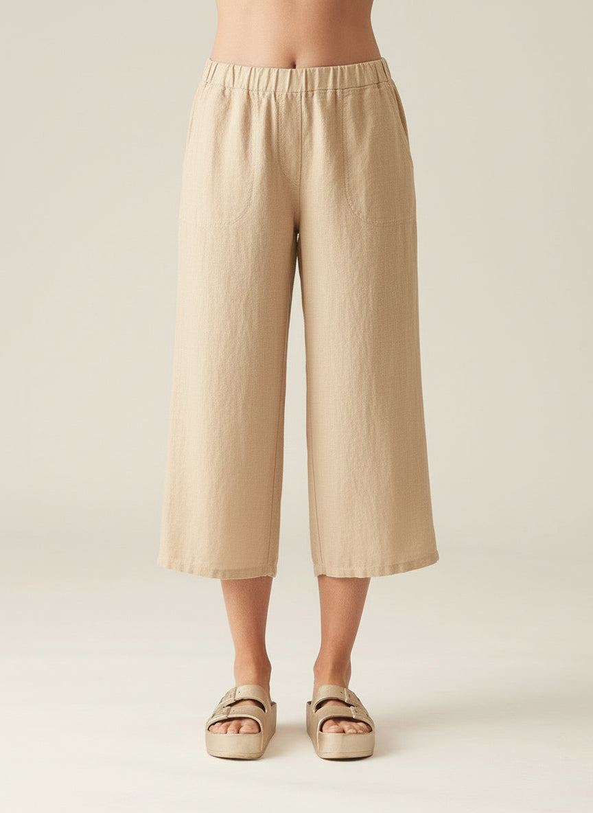 Easy Crop Linen Pant – Sacred Tide