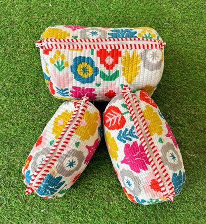 Quilted Cosmetic Bags (3 sizes)