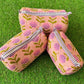 Floral Printed Quilted Cosmetic Bags (3 Sizes)