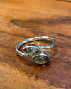 Duo Ring abalone & quartz