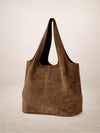 Suede leather Tote