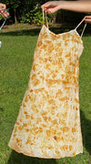 Hand Dyed Silk Dress (Coconut Husk & Tulip)