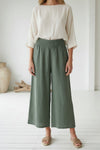 Smocked Linen Pants