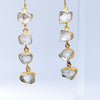 Raw gemstone waterfall earrings