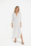 Linen Kaftan Dress