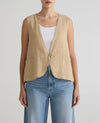 Button Vest Hanky Linen