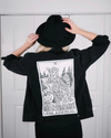 The Black & White Empress Tarot Card Denim Jacket