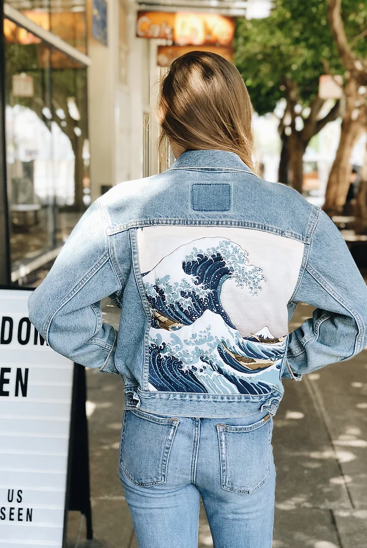 The Great Wave Denim Jacket – Sacred Tide