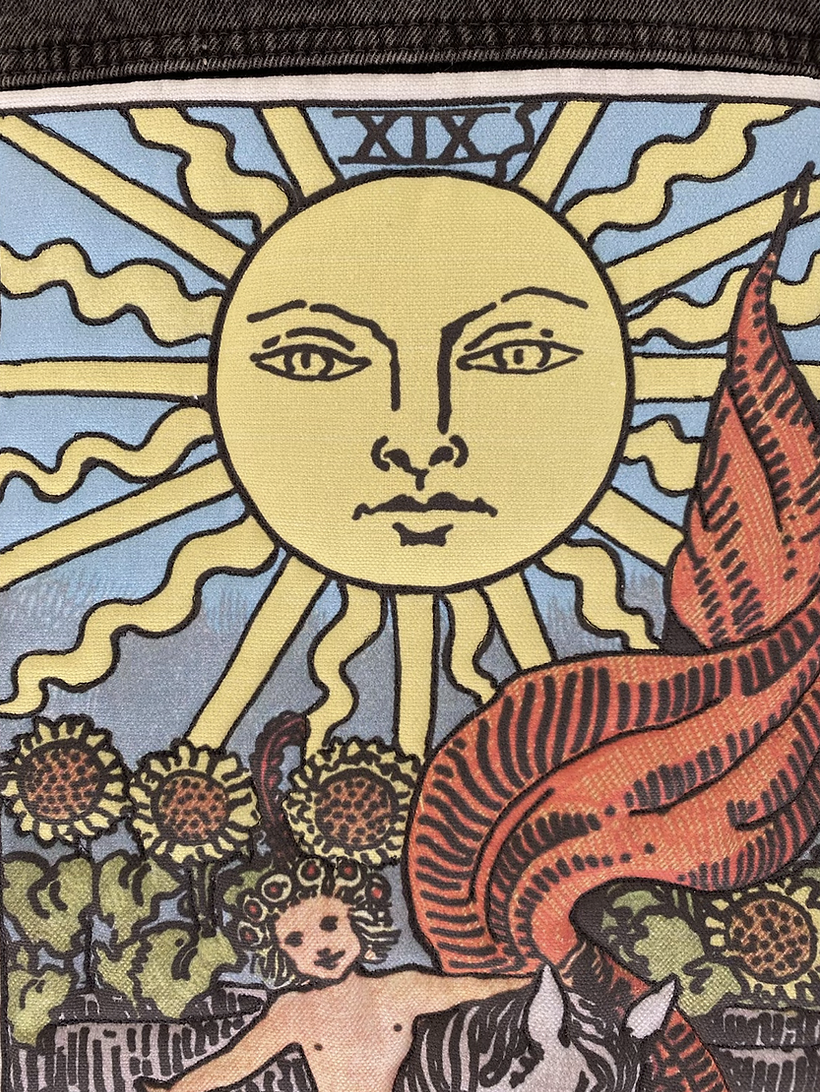 The Sun Tarot Card Denim Jacket – Sacred Tide