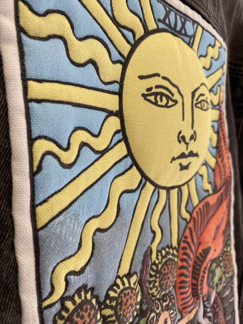 The Sun Tarot Card Denim Jacket – Sacred Tide