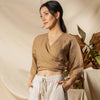 Linen Wrap Crop Top